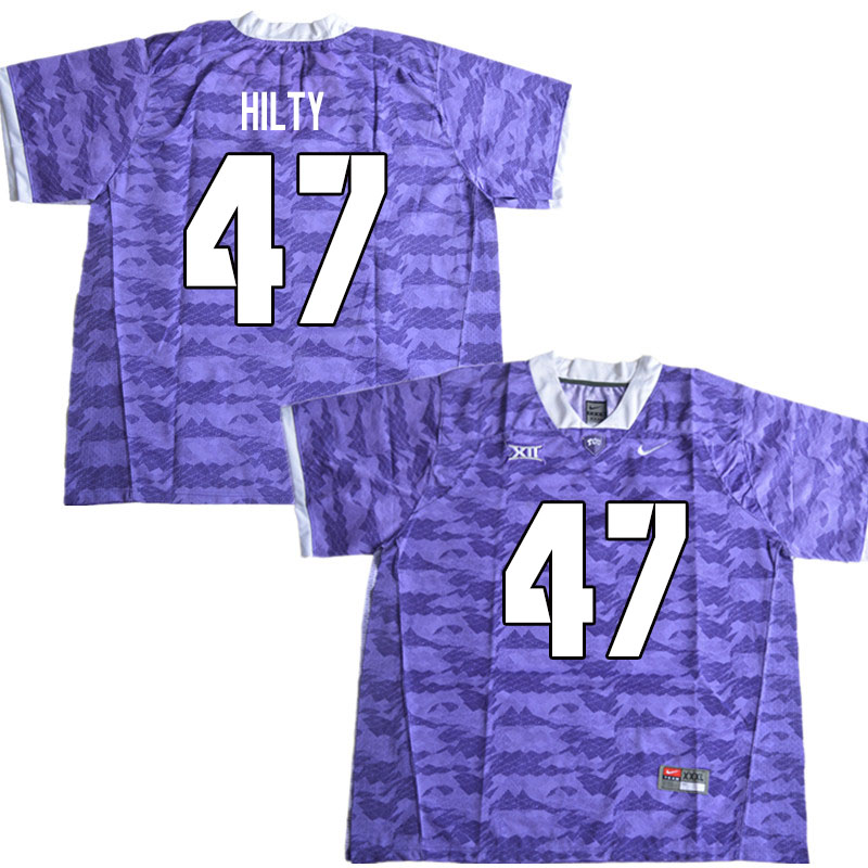 Men #47 Alex Hilty TCU Horned Frogs College Football Jerseys Sale-Limited Purple - Click Image to Close